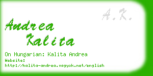 andrea kalita business card